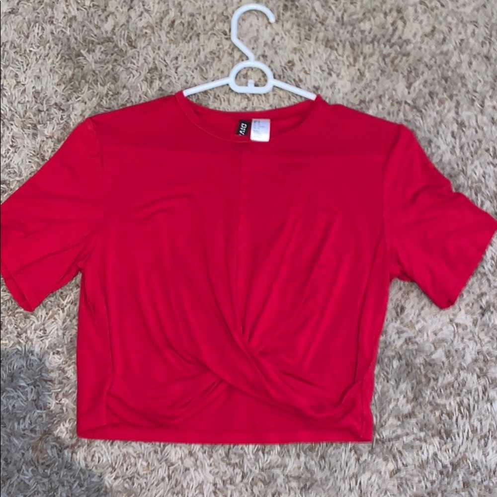 Red crop top